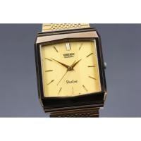ราคา Vintage 1985 [N MINT] Seiko Dolce 9521-5170 Gold Square 27mm Quartz Men's Watch (53856588415)