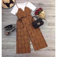 ราคา จั้มสายเดี่ยวกางเกงลูกไม้ (422867823)