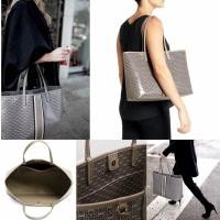 ราคา TORY แท้ % Tory Burch Gemini Link Canvas Tote (12909497842)