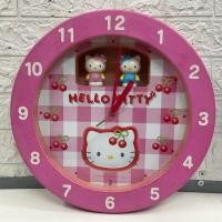 ราคา [นาฬิกามือสองญี่ปุ่น] #W52 นาฬิกาแขวน Hello Kitty sanrio จอกระจก บอดี้พลาสติก clock (29854725860)
