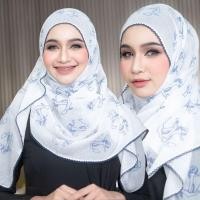 ราคา ผ้าคลุมฮิญาบมุสลิม ผ้าพันวิสคอส ลายสมอเรือ เหมาะสำหรับคลุมไหล่ โพกศรีษะออกงานอิสลาม HL51วาริสมุสลิม (16195481644)
