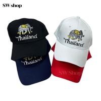 ราคา SWหมวกแก๊ป ปักลายไทยแลนด์ หมวกแก๊ปลายช้างไทย กันแดด เนื้อผ้าเกรดดี (24479715913)