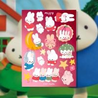 ราคา แผ่นสติ๊กเกอร์กระต่ายกระต่าย MIFFY a6 | สติ๊กเกอร์ตกแต่งสมุดโน้ตเกาหลี (24043740151)