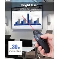 ราคา ปากกาพลิก USB ไร้สาย PPT Presentation Pointer Clicker 2.4GHz Presenter Pointers พร้อมไฟสีแดง (44707717248)
