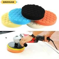 ราคา QINZHUAN 5 ชิ้น/เซ็ต Auto Buffing Wax Sponge, 3/4/5/6/7 นิ้ว Self-Adhesive Car Polishing Pad Kit, Soft Circular Reusable Polisher Wax Pads สําหรับขัดรถ Dril (50807437193)