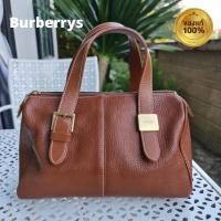 ราคา Burberrys กระเป๋ามือสองของแท้ ทรงหมอน หนังแท้ สีน้ำตาลอะไหล่ทอง ซับในผ้าฺ Burberry กระเป๋าถือ กระเป๋าสวยไร้ตำหนิ สภาพสวย (12035620269)