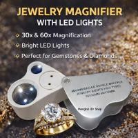 ราคา กล้องส่องเพชร 30x กะ 60x มีไฟ led 2 ดวง แว่นขยายส่องเพชร กล้องส่องเพชร แว่นขยายส่องพระ 30x กล้องส่องพระ 60x กล้องส่องพระ (45806139951)