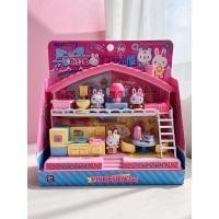 ราคา 一 Lola Powder Red Red Red Cabinet Girl Girlhouse Household Raincocket dildo真房间3ของเล่นเด็กOne Word Pink Rabbit Mini Cottage Rabbit Play house Female (51907020598)