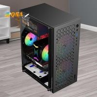 ราคา [QNA] Micro ATX/ITX โปร่งใส DIY PC Case Glass Desktopputer Case HDD + SSD ATX Power Supply 250 มม.กราฟิกการ์ด 3 พัดลม Cooler ใหม่ (51605902843)