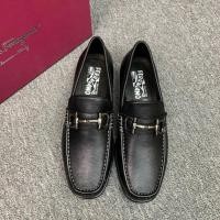 ราคา Ferragamo สไตล์ใหม่ 2020 รองเท้าหนังรองเท้า ferragamo ฝาครอบเท้าผู้ชายเดี่ยว Ramu Shoe Grid (56808403024)