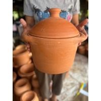 ราคา หม้อดินเผาขนาดใหญ่9-10นิ้วพร้อมฝา ใส่อาหารได้ ตั้งไฟได้ ต้มได้อุ่นได้ (20886658591)