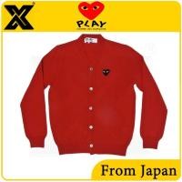ราคา PLAY，CDG，COMME des GARCONS，Rei Kawakubo ของแท้นำเข้าจากญี่ปุ่นเสื้อกันหนาว，คาร์ดิแกน เสื้อโค้ท คอวี สีแดง coatCardigan (57207016337)
