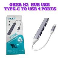 ราคา ฮับยูเอสบี OKER รุ่น H2 เชื่อมต่อ Type-C ไป USB3.0 1 พอร์ต + USB2.0 3 พอร์ต HUB USB 4 PORTS (26285784584)