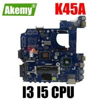 ราคา K45A motherboard LA-8221P motherboard For Asus K45VD A45V K45VM K45VS A85V Laptop motherboard mainboard on board I3 I5 C (19144279188)