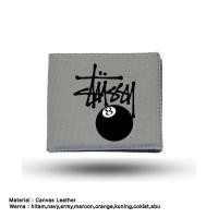 ราคา กระเป๋าสตางค์ผู้ชาย Stussy 8 Ball Canvas Leather + Free Box Exclusive (29389158574)