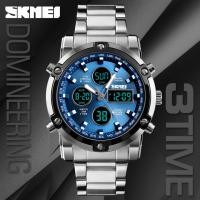 ราคา นาฬิกาข้อมือ รุ่น SK39 นาฬิกาข้อมือผู้ชาย สายสแตนเลส 2 ระบบ SKMEI 1389 แท้ 100% มีเก็บเงินปลายทาง (21790079936)