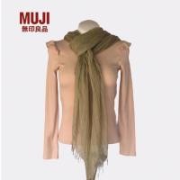 ราคา Muji ผ้าพันคอ/คลุมไหล่ สีเขียว (มือสอง) ผ้าบางนิ่มมาก (5559272641)