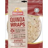 ราคา Mission Wraps Quinoa/Chia Wraps/Wholegrain/Reduced Carbs/Salt/Pita Plain/6 Grains/Wrap Spinach/Protein Wrap/Garlic Onion (45705790708)