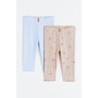ราคา H&M(เอชแอนด์เอ็ม) เลกกิ้งผ้าถักลายแพ็ก 2 ตัว เด็กผู้หญิง 1087726_1 (49555435818)