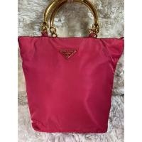 ราคา กระเป๋าถือ PRADA Bucket Fuchsia limited edition มือสอง ของแท้ (10207699887)