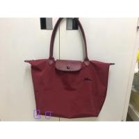 ราคา Longchamp le pliage club สีแดง garmet red size M หูยาว มือสอง 95% ค่า (2819862528)