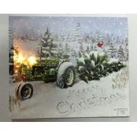 ราคา รูปภาพติดผนังมีไฟ LED ไฟเปิด-ปิดได้ รูปรถถังChristmas size 40x50 cm.(16446) (667509503)