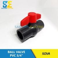 ราคา SOVA หยุดวาล์ว 3/4" นิ้ว PVC / บอลวาล์ว 3/4 PVC SOva / บอลวาล์ว 3/4 ไม่มีเกลียว / หยุดวาล์ว 3/4" (44506341358)