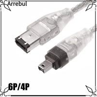 ราคา AREBUL IEEE 1394 สาย, 1.5 M/5 ฟุต USB 6P ถึง 4Pin 1394 สาย Firewire, อะแดปเตอร์สายไฟชายเชื่อมต่อสาย USB ถึงอะแดปเตอร์ Firewire HDV กล้อง (46658484357)