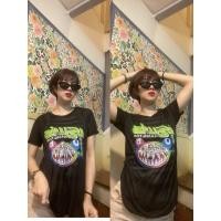 ราคา เสื้อยืดผ้ามุ้งลายวง เก็บทรงอก36” ยืด10”+ /ยาว24” (23288543140)