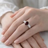 ราคา แหวนพลอยโกเมนจันทบุรี (Garnet) ตัวเรือนเงินแท้ 92.5 % ชุบทองคำขาว พลอยแท้จากประเทศไทย บ่อ จันทบุรี (54957686357)