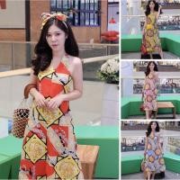ราคา เดรสยาวคล้องคอลายโซ่เวอซาเช่( Versace)มาพร้อมผ้าผูกผมเข้าเซ็ต แซ่บมาแม่!(เซ็ต2ชิ้น) (6117748161)