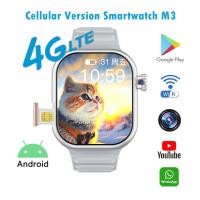 ราคา 4G Android สมาร์ทวอท์ชพร้อมซิมการ์ดและ WiFi B29 Cellular รุ่น Smartwatch M3 พร้อมกล้องหมุน NFC GPS Google Playstore NLF3 (44210361860)