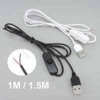 ราคา 5V USB 2.0 ปลั๊กตัวผู้สายต่อพร้อมสวิตช์ 2 ขา 2 สายไฟสายไฟ DIY TH18B1 (48607686815)