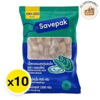 ราคา Savepak เซพแพ็ค เนื้อหอยแมลงภู่แช่แข็ง (100-250 ตัว/กก.) 1 กก. x 10 (ส่งแช่แข็ง) (26071550669)