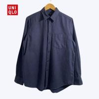 ราคา เสื้อเชิ้ตคอปกแขนยาว ผู้ชาย สีกรม แบรนด์ Uniqlo มือสอง ใหม่มาก (25968966843)