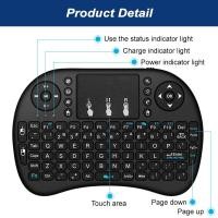 ราคา I8 KEYBOARD AIR MOUSE MINI WIRELESS BACKLIT TOUCHPAD คีย์บอร์ดเมาส์ KEYPAD,PC/ANDROID BOX TV I8 MINI QWERTY AIR MOUSE (42629006160)