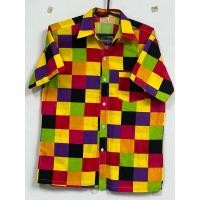 ราคา เสื้อสงกรานต์ เสื้อเชิ้ตแขนสั้นเนื้อผ้าคอตตอนลายสก็อตใส่เที่ยวสงกรานต์ (29127160754)
