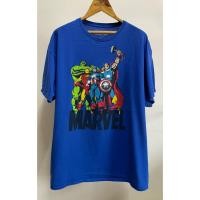 ราคา เสื้อยืดมือ 2 Marvel ตำหนิคราบนิดหน่อย สีน้ำเงิน (40162249167)