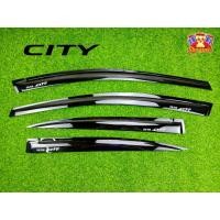 ราคา [ E-TAX ] คิ้วกันสาด กันสาดประตู Honda City 2009-2013 ดำเข้มสกรีน ( AO ) (3762513009)