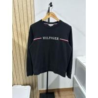 ราคา เสื้อสเวตเตอร์ tommy สีดำ โลโก้ปัก แท้ มือสอง (26094232062)