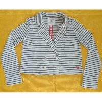 ราคา 502.Used CC DOUBLE O เสื้อคลุม ลายทางขาวดำ Sz.M แบรนด์แท้ (207364832)