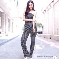 ราคา พร้อมส่ง วันพุธ NEW !!!! ✨PATRICIA STRIPES JUMPSUIT✨ : จั๊มสูทเกาะอก ลายริ้วขายาว ดีเทลผูกด้านหลัง (17569279)