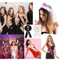 ราคา เซ็ตเจ้าสาว เวลเจ้าสาว ผ้าคลุมผม สายสะพาย Bride to Be เข็มกลัดเจ้าสาว อุปกรณ์ปาร์ตี้สละโสด Bachelorette Party Set (43160732274)