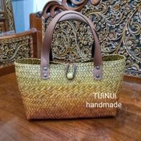 ราคา กระเป๋าสาน กระเป๋าสานกระจูดหูหนัง (23219403924)