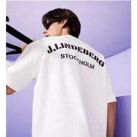ราคา J.LINDEBERG Gold Lindbergh พิมพ์โลโก้ใหม่ผู้ชายผ้าฝ้าย 100% กีฬา street เสื้อยืดแขนสั้น 0304 (47506739877)