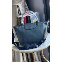 ราคา new* Longchamp LE PLIAGE CUIR TOP HANDLE BAG S สีน้ำเงิน ปรับสายได้ (42124095799)