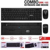 ราคา คีย์บอร์ด+เมาส์ ไร้สาย แป้นพิมพ์ ไทย -อังกฤษ Keyboard+Mouse wireless Gearmaster GMK103W (13816501361)