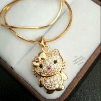 ราคา สร้อยคองานทอง24kพร้อมจี้คิตตี้ (1263565997)