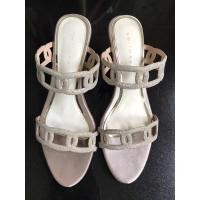ราคา Eclipse รองเท้าส้นเตารีดแต่งกลิตเตอร์ รองเท้าออกงานส้นเตารีดสีครีมแทน Glitter Wedges (9538758988)
