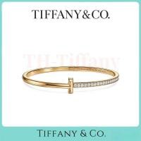 ราคา Tiffany & Co. T T1 18K Rose Gold Bangle | Round Brilliant Diamonds | Elegant Artistic Geometric Luxury (50758168209)